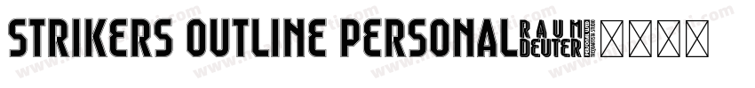 Strikers Outline PERSONAL字体转换
